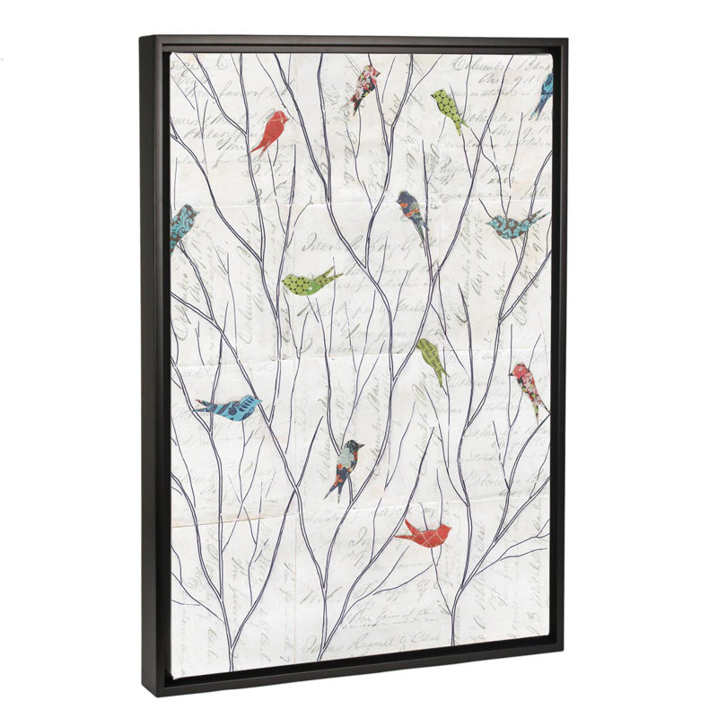 «Summer Birds Context I», impression, Toile avec cadre noir, H 60 po x l 40po x P 1,5 po