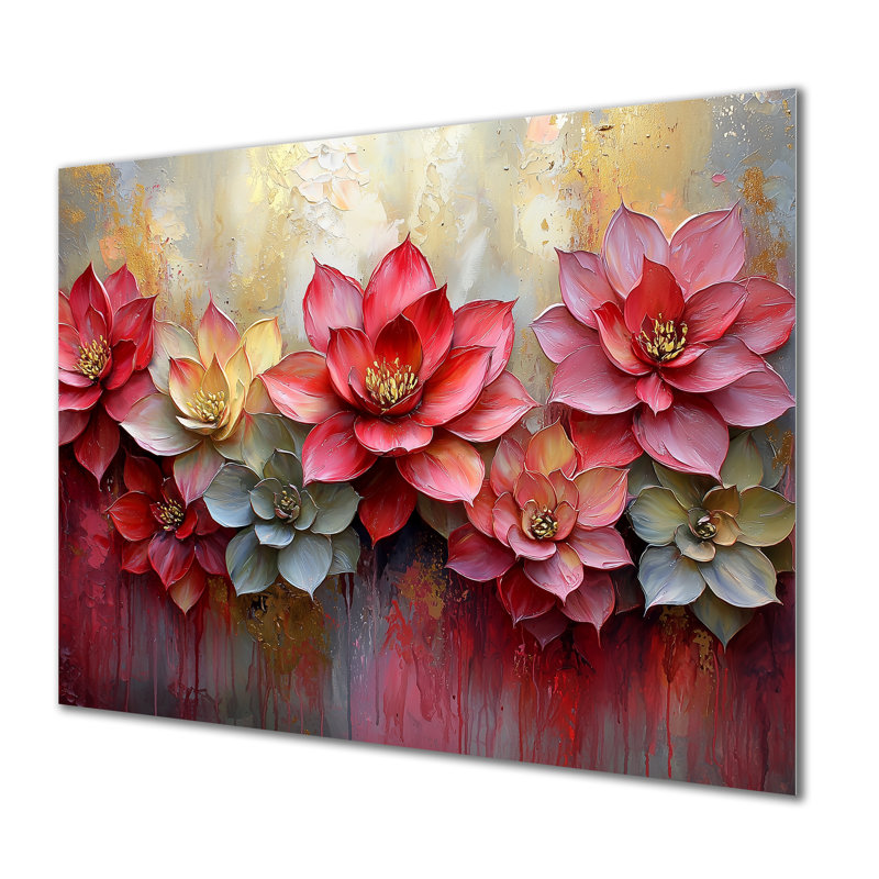 Tawana - Succulent métal, art mural, H 12 po x l 20 po