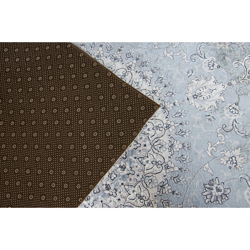 Tapis bleu area Ripon, Rectangle 2 pi 7 po x 4 pi 9 po