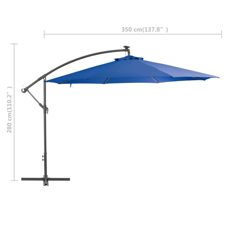 Kaysen 350cm Cantilever Parasol, Blue