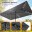 Parasol de marché extérieur à double face avec manivelle 10 x 6,5 pi DEL-1856530066