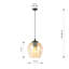 Cadi-Grace 1 - Light Black Single Pendant-955676237
