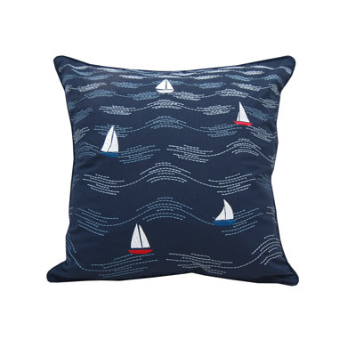 Cape Series Modern Waves Indoor Outdoor Olefin Pillow