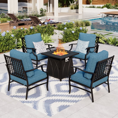 Asfand 4 - Person Outdoor Seating Group with Cushions