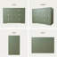 Commode 6 tiroirs pour chambre d'enfant, commode en bois avec base robuste, grande commode pour bébé, commode à vêtements moderne, vert-753424578
