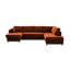 7 Seater Velvet Sofa Bed-70958673-70958669