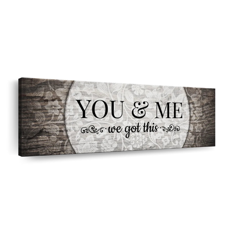 «You And Me We Got This II», reproduction sur toile, H 42 po x l 14 po x P 1,25 po