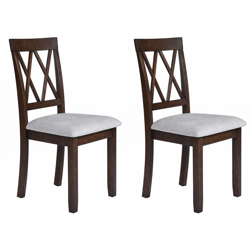 Ensemble de 2 chaises de salle à manger, Brun