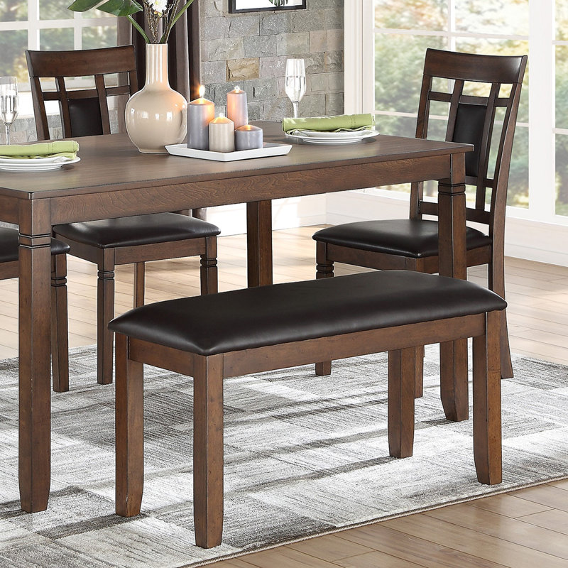 Ensemble de table de salle à manger 6 pièces Dinng Classic Cherry Finish