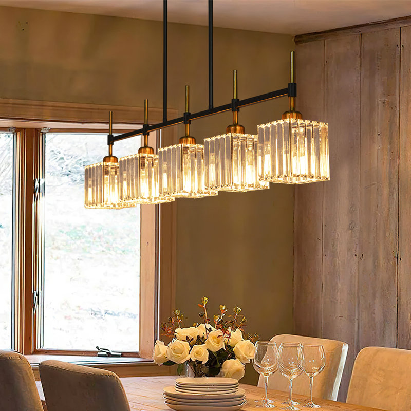 5 - Light Black/Gold Kitchen Island Pendant