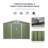 9' X 6' Outdoor Storage Shed, Garden Tool House With Foundation, 4 Vents, And 2 Easy Sliding Doors For Backyard, Patio, Garage, Lawn, Green