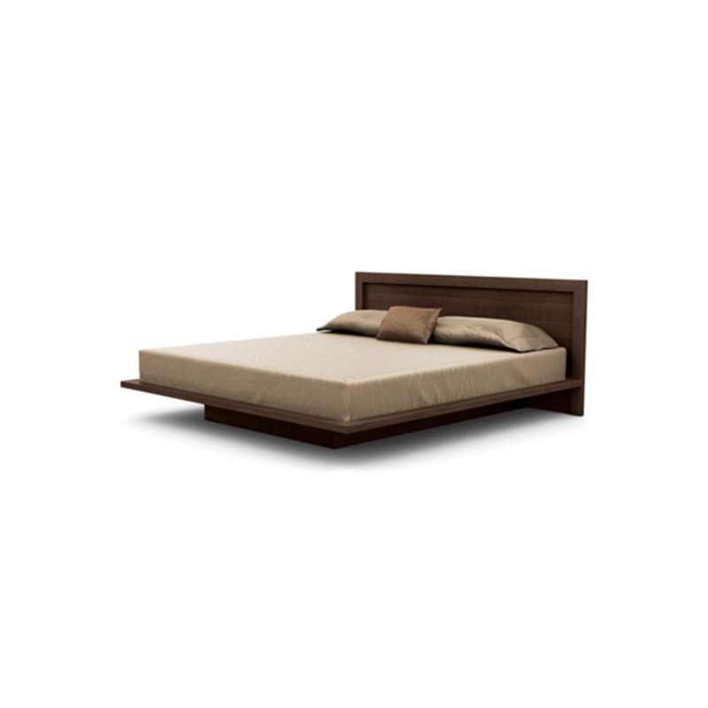 Moduluxe Solid Wood Platform Bed, California King, Smoke Cherry, 29" H