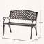 Banc en fonte Spencer - finition cuivre antique et aluminium coulé