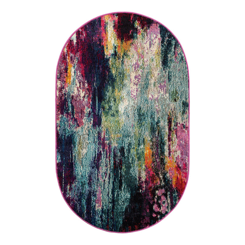 Tapis abstrait Hashimoto, Ovale 5 pi 3 po x 8 pi
