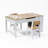 Activity Children Table with Storage Bookcase and 2 Chairs Set
