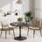 Linen Dining Chairs Set Modern Upholstered Dining Room Chairs with Armrests Side Accent Chairs with Black Metal Legs for Living Room Kitchen Reception-2121797056-2121797063