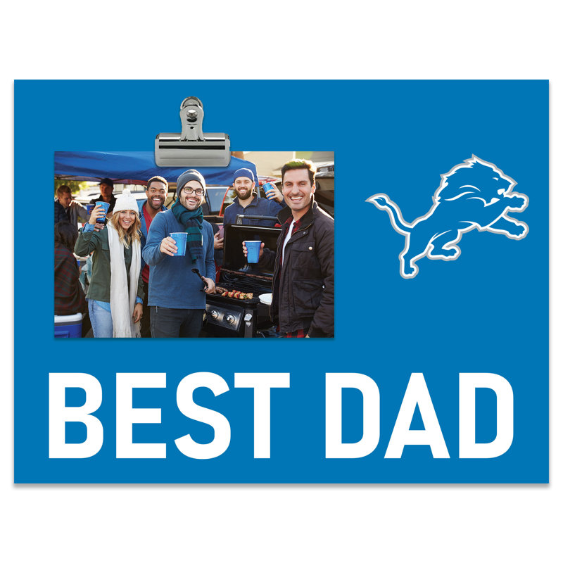 Detroit Lions Bright Line - Best Dad Clip Frame