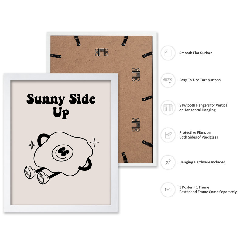 Sunny Side Up No1, Affiche, H 12 po x l 16 po, Encadrement blanc