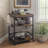 Kitchen Cart With Locking Casters, 30.5"W X 18.13"D X 36.25"H, Rustic Industrial Design, Black Metal Frame & Walnut Finish