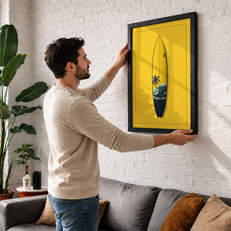 Tropical Surfboard Coastal - Print, Unframed, A3 - 42.0 x 29.7 cm