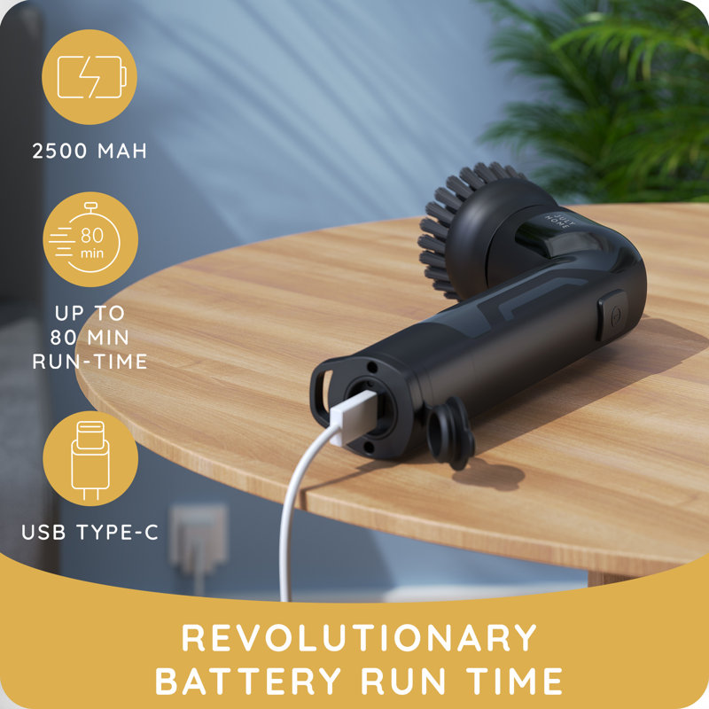 Brosses de nettoyage électriques portatives, Noir