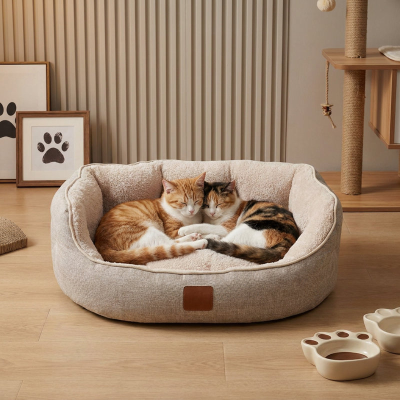 Lit pour chat Nestle, Beige