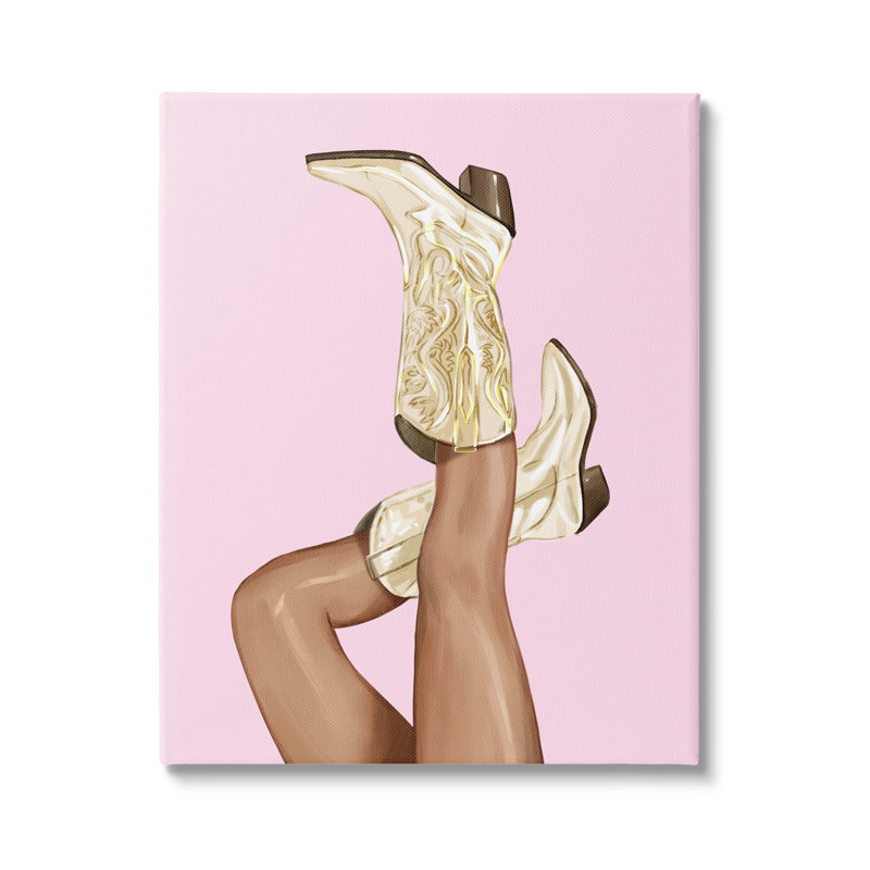 «Pink Country Cowgirl» par Ziwei Li - impression, H 40 po x l 30 po x P 1,5 po, Toile tendue