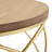 Golden Side Table [MDF TOP+ METAL FRAME]