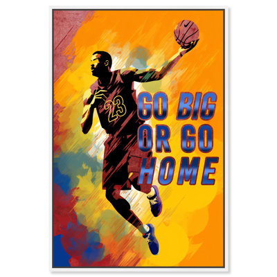 «Go Big Basketball», impressions sur toile «Mancave Sports» par Art Remedy