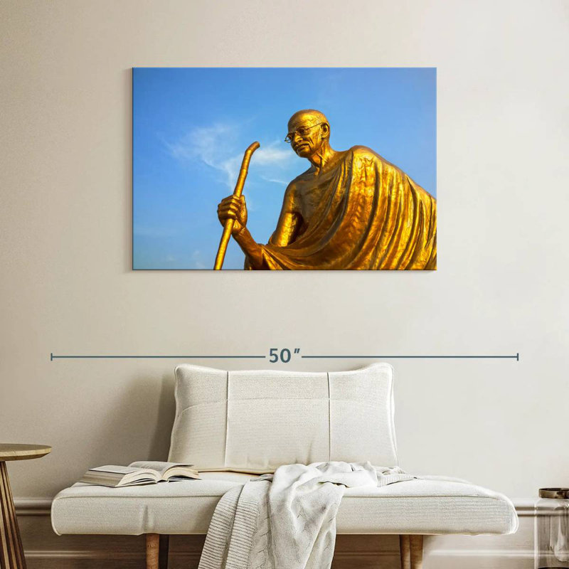 Leisha Golden Gandhi Statue, 26" H x 39" W