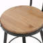 Chaise en métal avec siège en bois