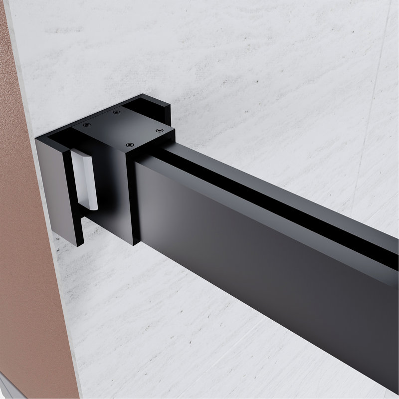Frameless Sliding Bathtub Door 56-60 In.W X 62 In.H,Bypass Tub Glass Sliding Shower Doors,3/8"(10Mm) Thick Clear Tempered Glass,Heavy Duty Stainless Steel Hardwares,2Pcs Rectangle Handles,Matte Black.