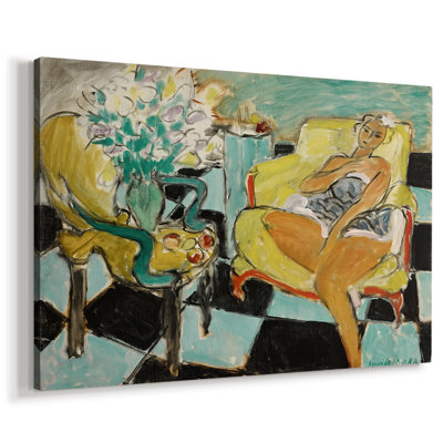 Femme dans un fauteuil jaune-Henri Matisse-Toile tendue avec châssis-1942