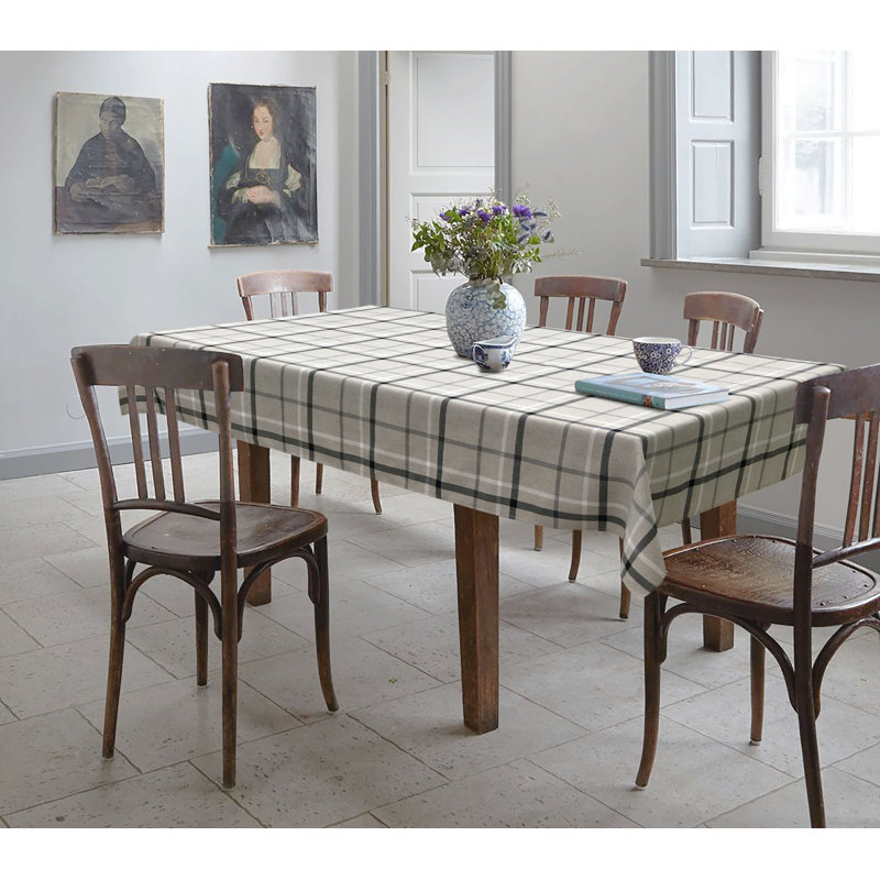 Broten Polyester Rectangle Table Cloth, Grey