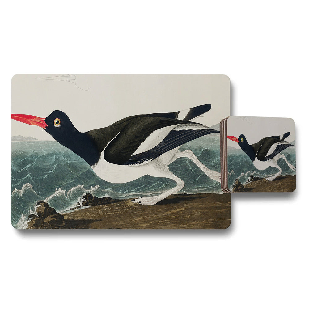 Frigate Bird Placemats And Coaster Set Ocean Wave Artwork