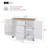K&K Rolling Kitchen Island With Storage, Kitchen Cart With Rubber Wood Top, 3 Drawer, 2 Slide-Out Shelf And Internal Storage Rack, Kitchen Island On Wheels With Spice Rack & Tower Rack-1471489476