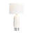 27" Metal Table Lamp With White Shade