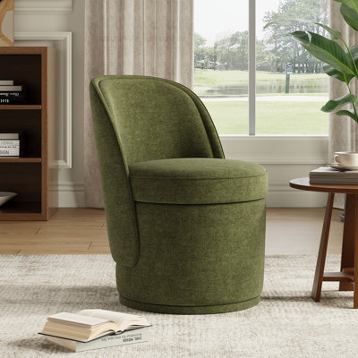 Petit fauteuil d'appoint pivotant avec rangement petit tonneau, sans assemblage