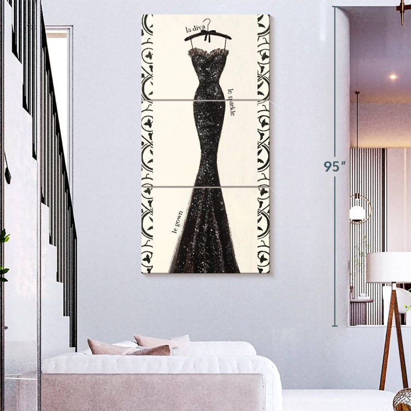 Couture Noir Original I, H 80 po x l 39 po