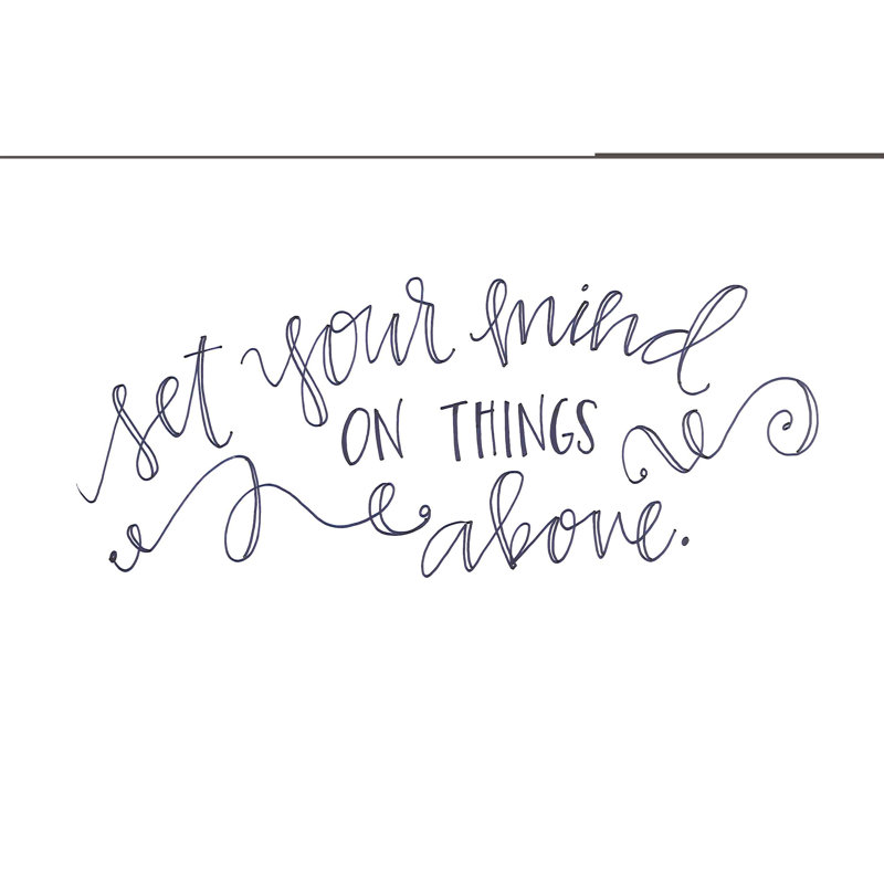 Set Your Mind On Things Above 2 - Wrapped Canvas Art Prints, 30cm H x 46cm W x 3.8cm D
