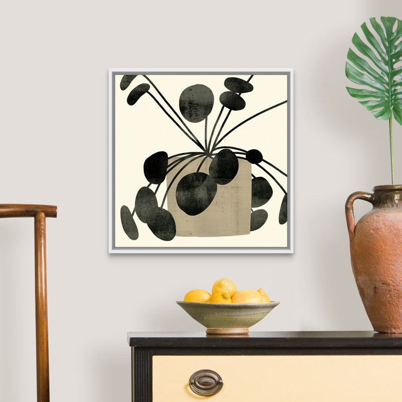 Art mural sur toile Plantling IV, Toile avec cadre blanc, H 22 po x l 22 po