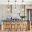 Modern Vintage Brass 1-Light Seeded Clear Glass Dome Pendant Light 