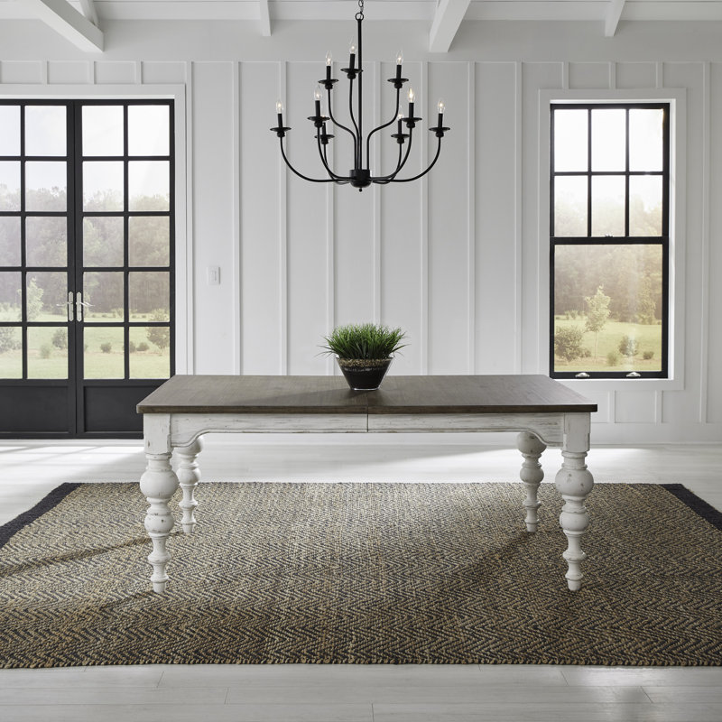 Chalita Rectangular Table Set, 6 Pieces: Table, Bench, 4 Chairs