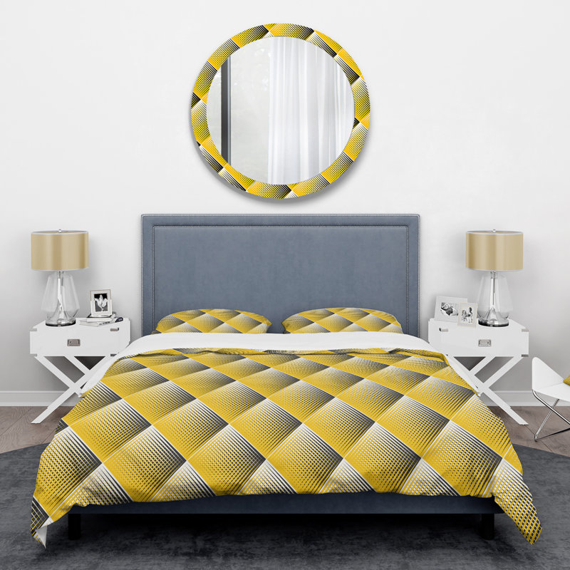 Ensemble de housse de couette Rhombus, Housse simple + 1 taie décorative