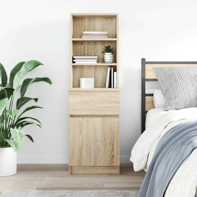 Bedside Cabinet 39X35x125 Cm Engineered Wood