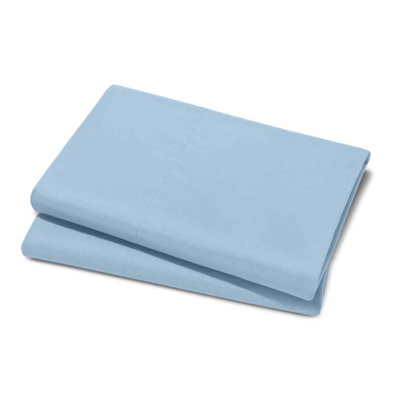Microfiber Pillowcase Set Envelope Closure, Queen Pillow Case, Light Blue