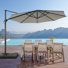 Parasol en porte-à-faux de 132 po avec base