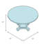 Powell Round Solid Oak Dining Table