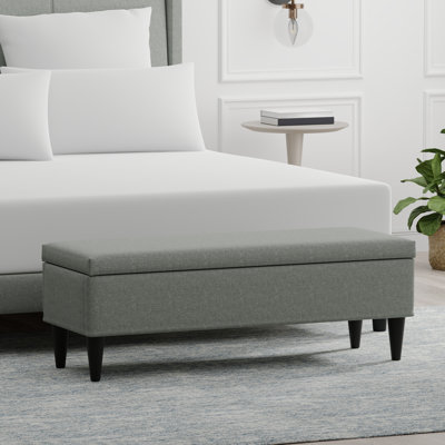 Banc de rangement en tissu