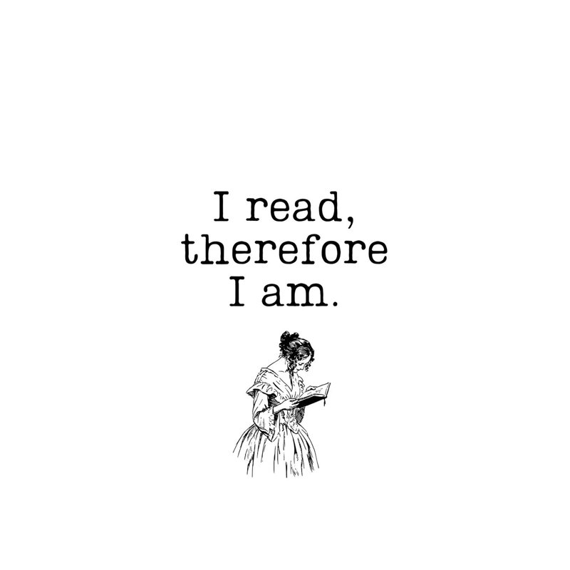 I Read Therefore I Am Vintage Book Lovers by Design Harvest - Wrapped Canvas Print, 20.32 cm H x 30.48 cm W